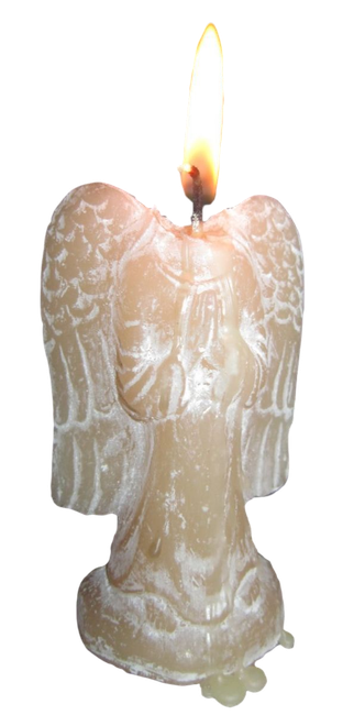 Lit candle